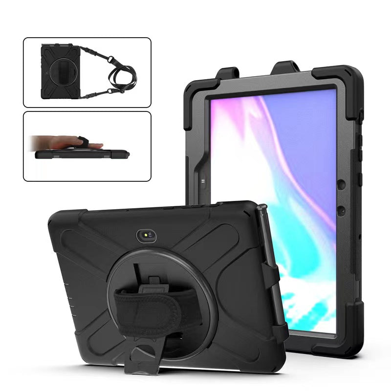 Rugged Case for Galaxy Tab Active 4 PRO Case 2022 Case with Pen Holder(Black Diamond)