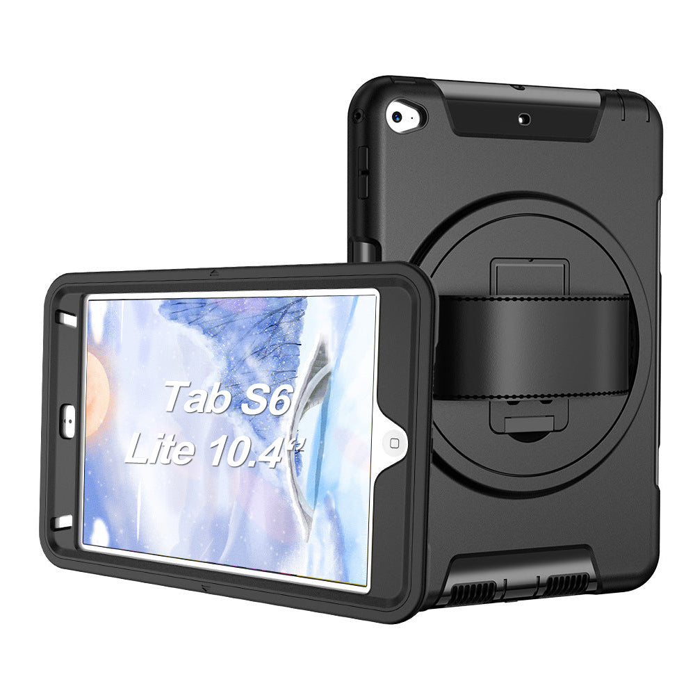 Galaxy Tab S6 Lite 10.4'' 2022 Generic Heavy Duty Rugged Case with Pen Holder(Black Diamond)