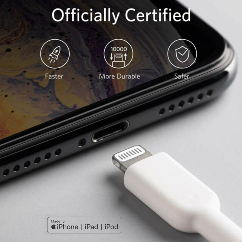 2M Lightning to USB-C Mini White Cable USP