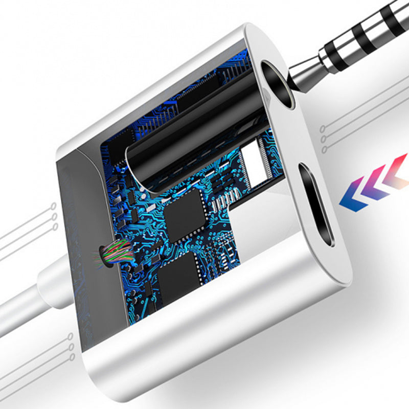 2-in-1 Aux Lightning+3.5mm adapter(Music and Charge)