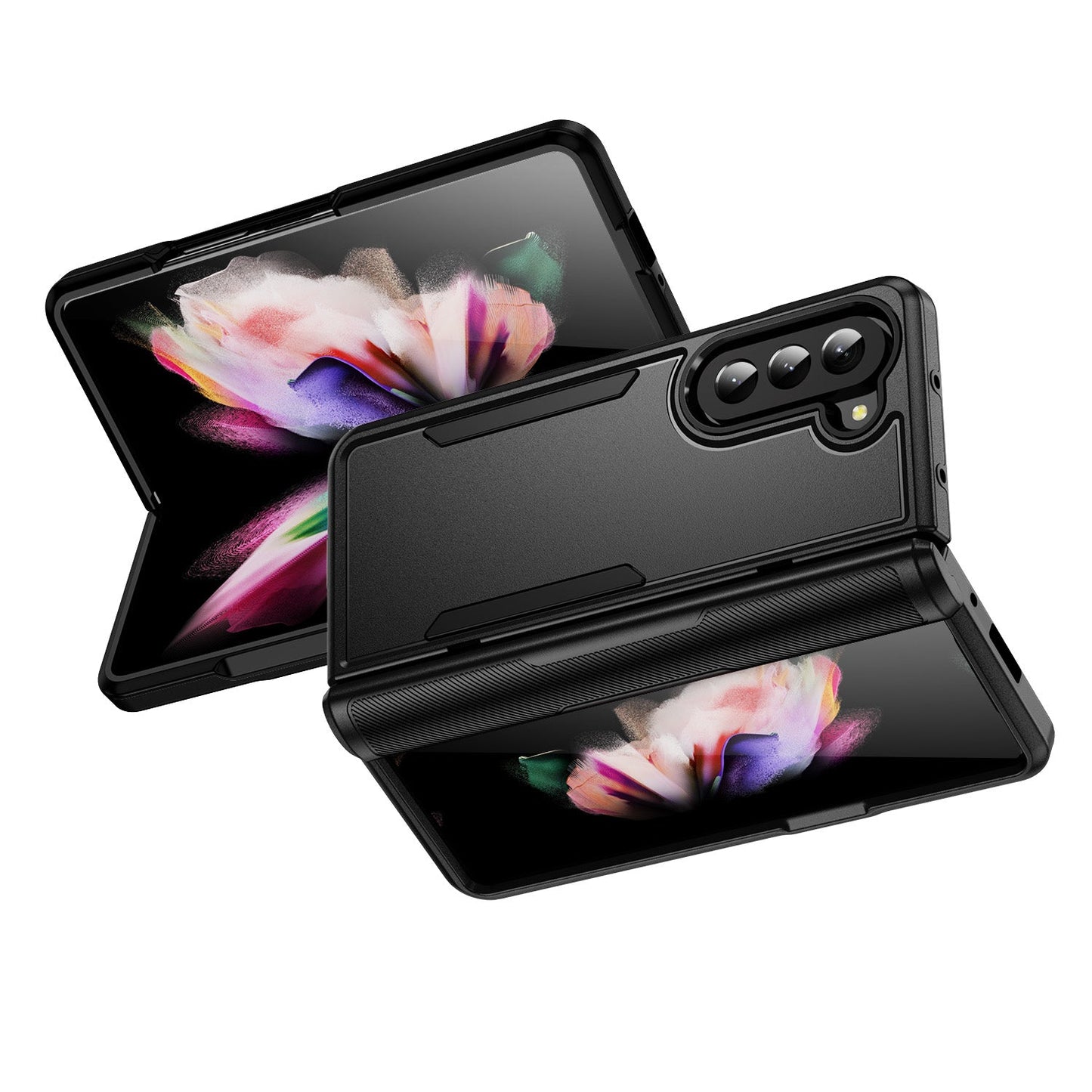 Phonix Case For Galaxy Z Fold 5 Black Armor Case
