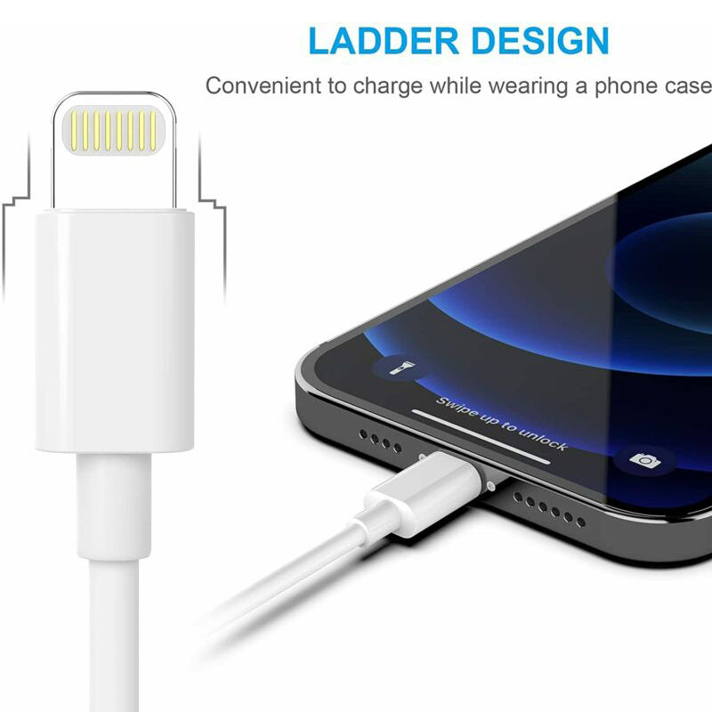 1M Lightning to USB-C Mini White Cable USP Without Package 100pcs