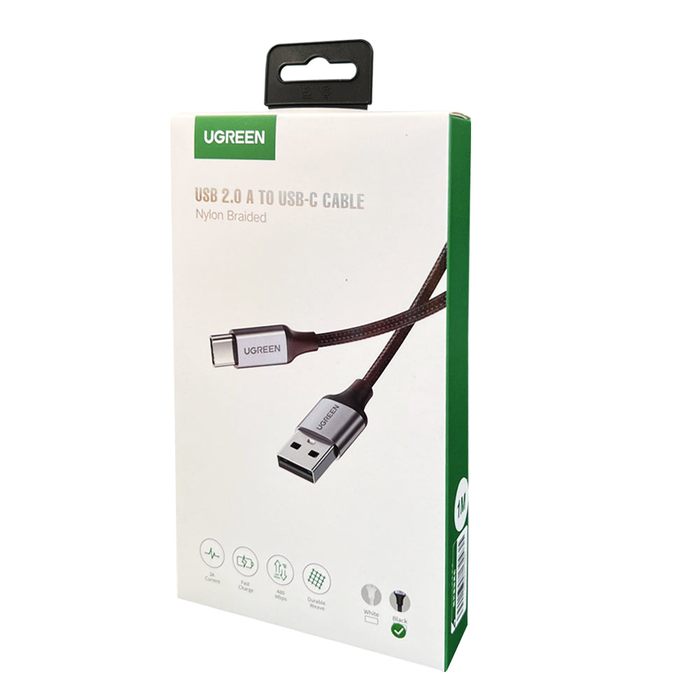 1M USB-C To USB 2.0 A Cable Grey+Black Ugreen