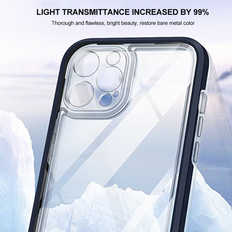 Phonix Case For iPhone 11 Clear Rock Hard Case Black border (With Camera Protective)