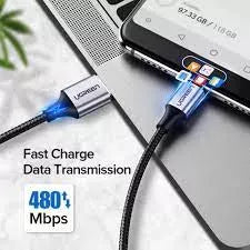 3M USB-C To USB 2.0A Cable Grey+Black Ugreen