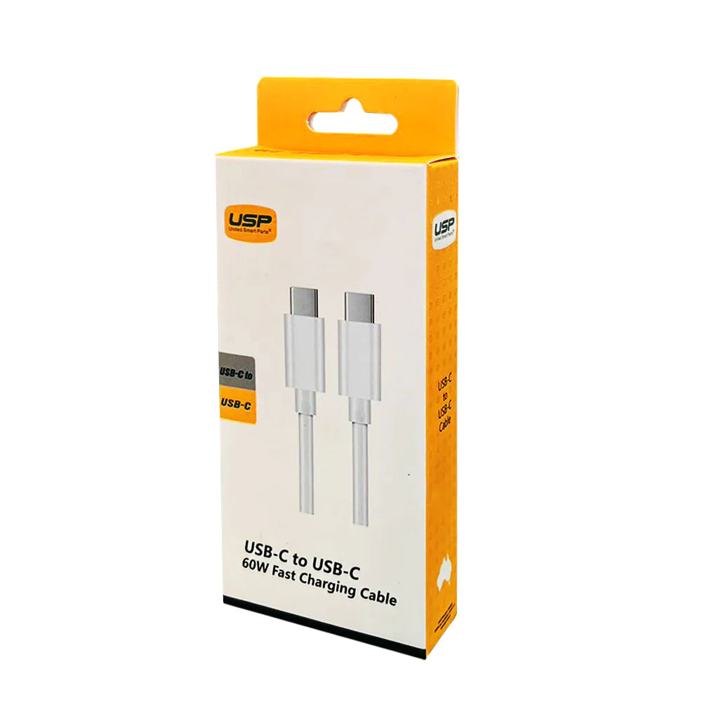 1M USB-C to USB-C Mini White Cable USP