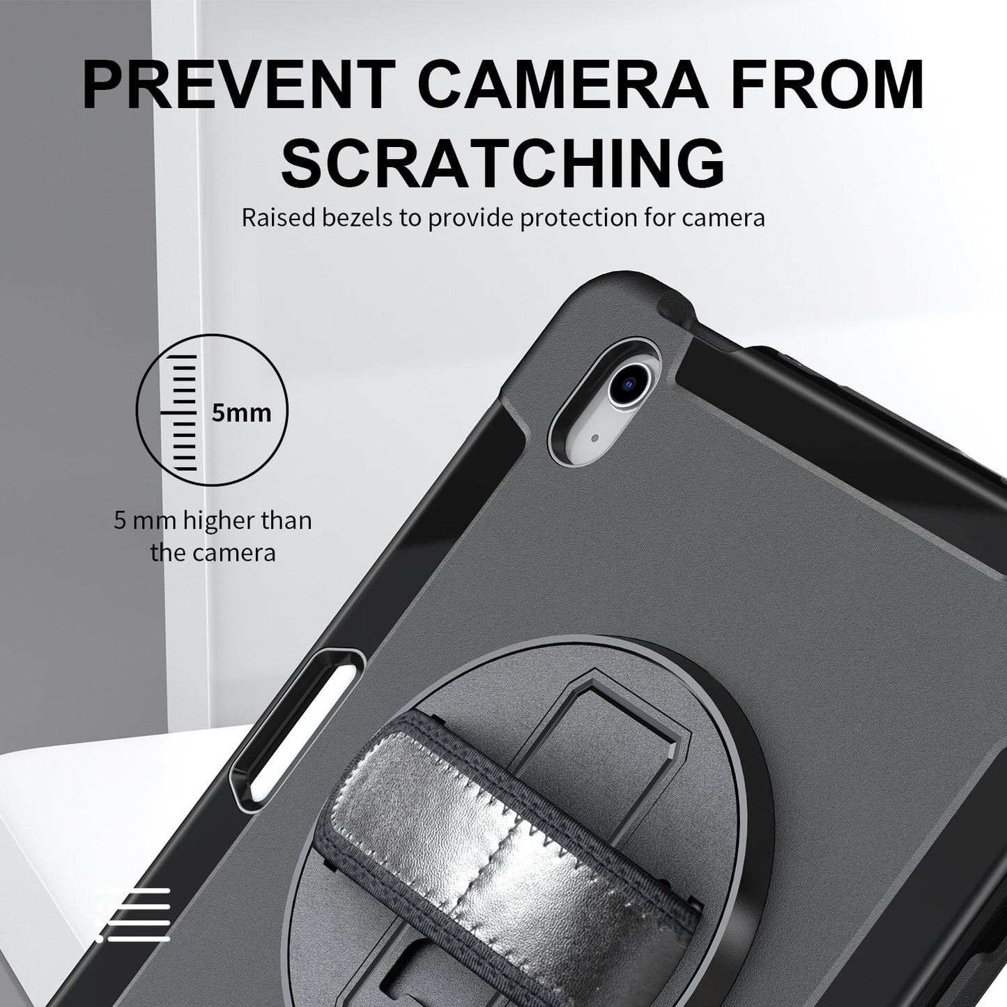 Rugged Case For Galaxy Tab S7 Plus / S7 FE / S8 Plus 12.4" with Pen Holder(Black Diamond)