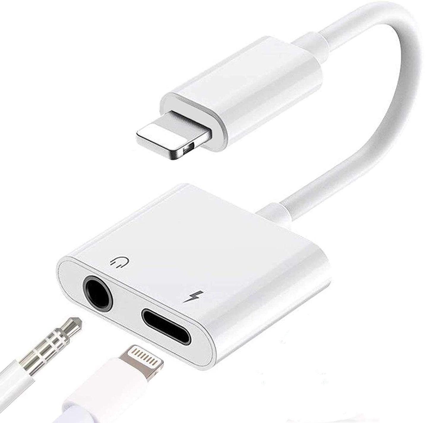 2-in-1 Aux Lightning+3.5mm adapter(Music and Charge)