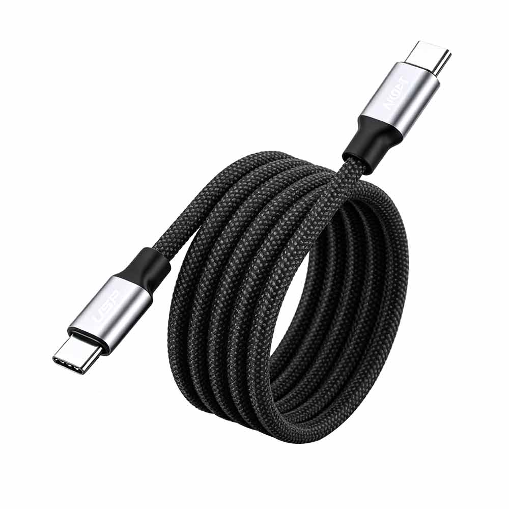 1M USP HyperLink Magnetic USB-C to USB-C Cable Charge Black 140W