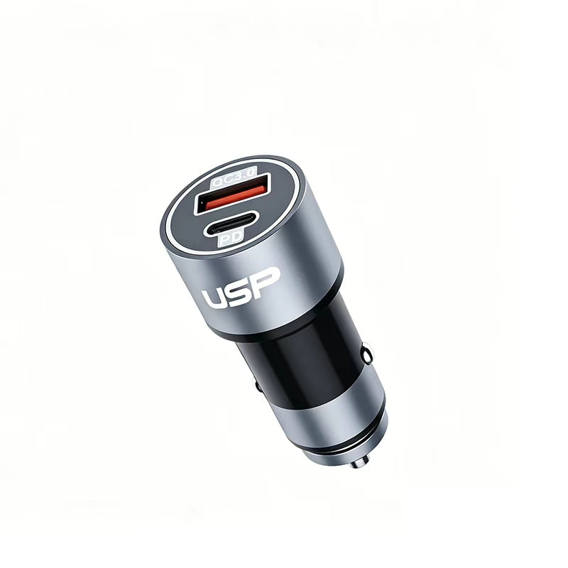 43W USB A + TYPE C Fast Car Charger USP
