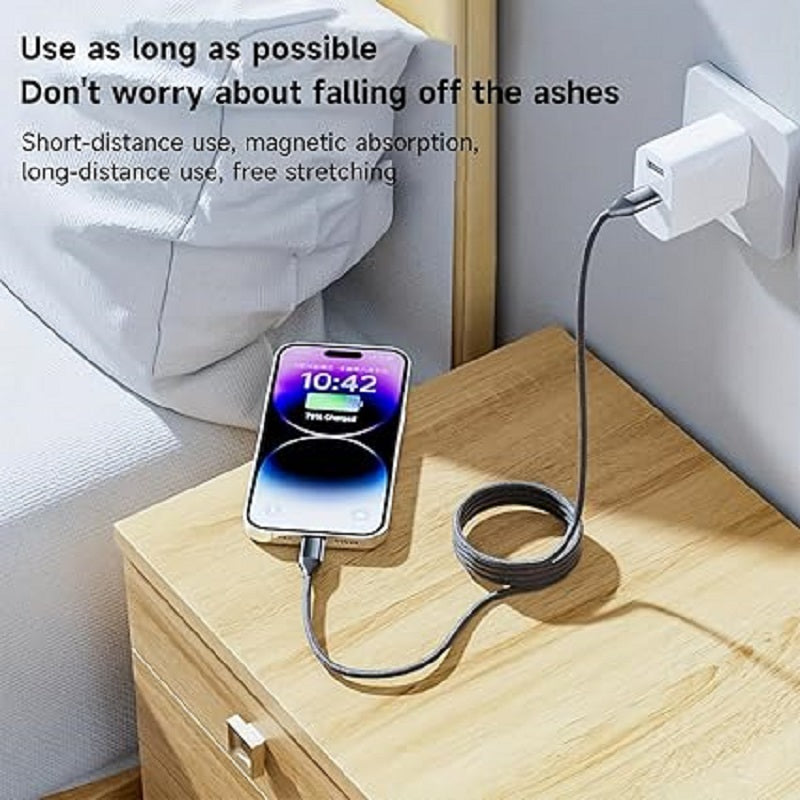 1M USP HyperLink Magnetic USB-C to USB-C Cable Charge Black 140W