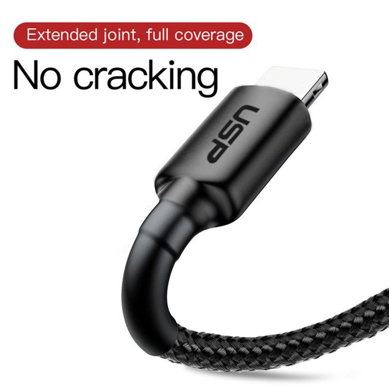 2M BoostUp Cafule Lightning to USB-A Cable Charge & Connect Black USP