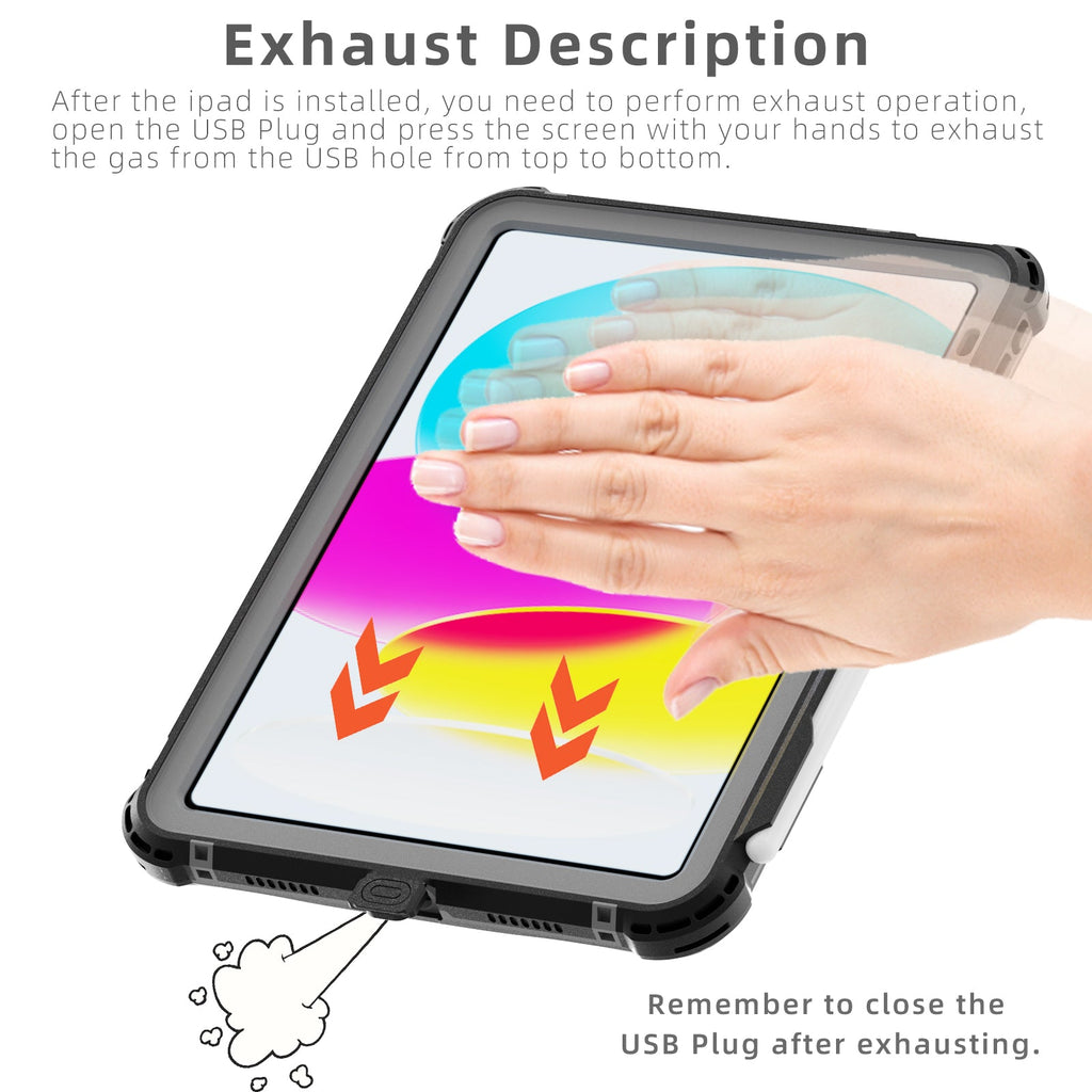 Waterproof Case With Pen Holder for iPad Pro 11"(2024)(2025) M4 M5