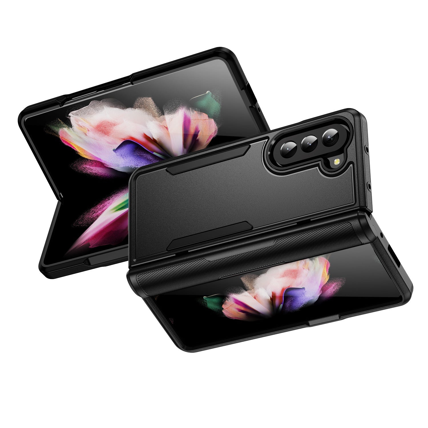 Phonix Case For Galaxy Z Fold 8 Black Armor Case