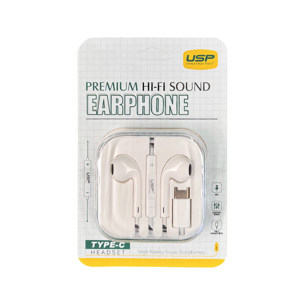 Earphones Type-C with Controller Compatible With All Samsung and iPhone 17/16/15 Series (Support Phone Calls)