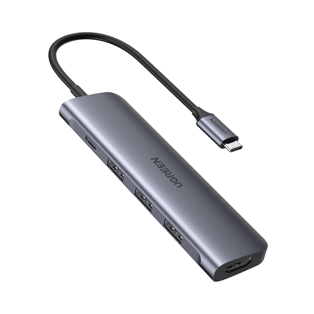 5 in 1 USB-C To HDMI+3*USB 3.0 A+PD Power Converter hub Ugreen
