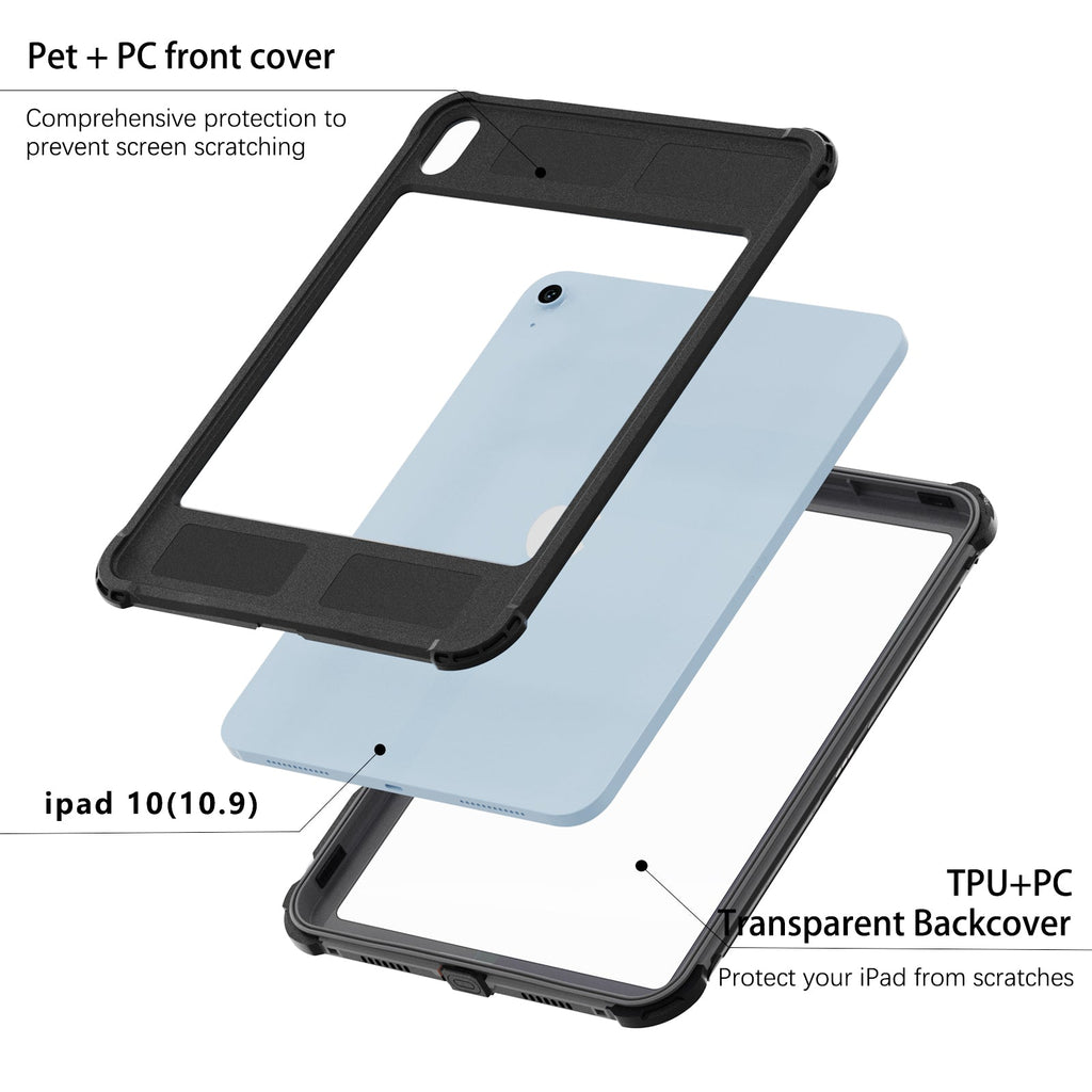 Waterproof Case With Pen Holder for iPad 11“（A16 2025）/ iPad (10th Gen 2022) 10.9‘’