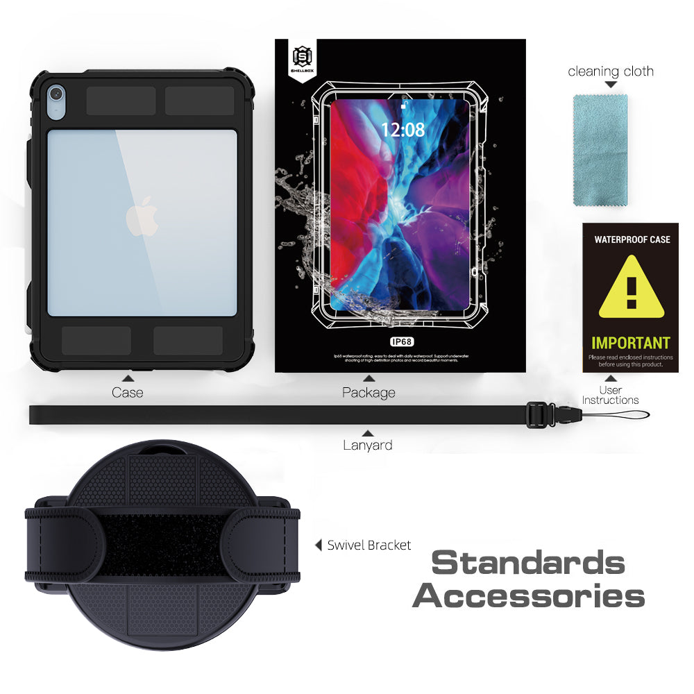 Waterproof Case With Pen Holder for iPad 11“（A16 2025）/ iPad (10th Gen 2022) 10.9‘’