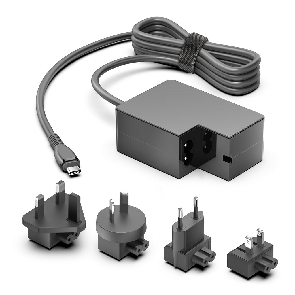 USP 100W USB-C GaN Charger + USB-C Cable- Black Compact Laptop Charger