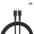 2M BoostUp Cafule USB-C to USB-C Cable Charge & Connect Black USP