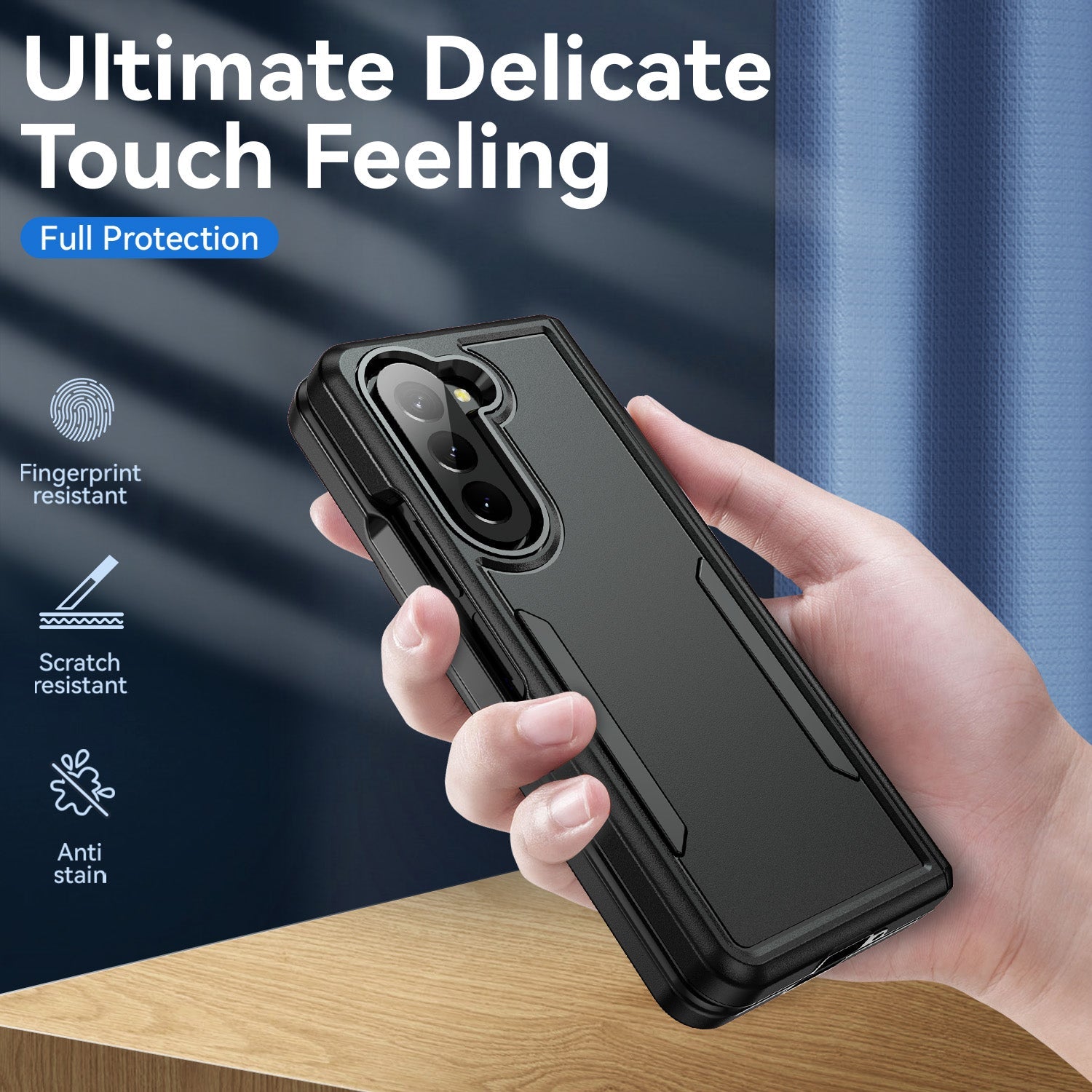 Phonix Case For Galaxy Z Fold 8 Wide Black Armor Case