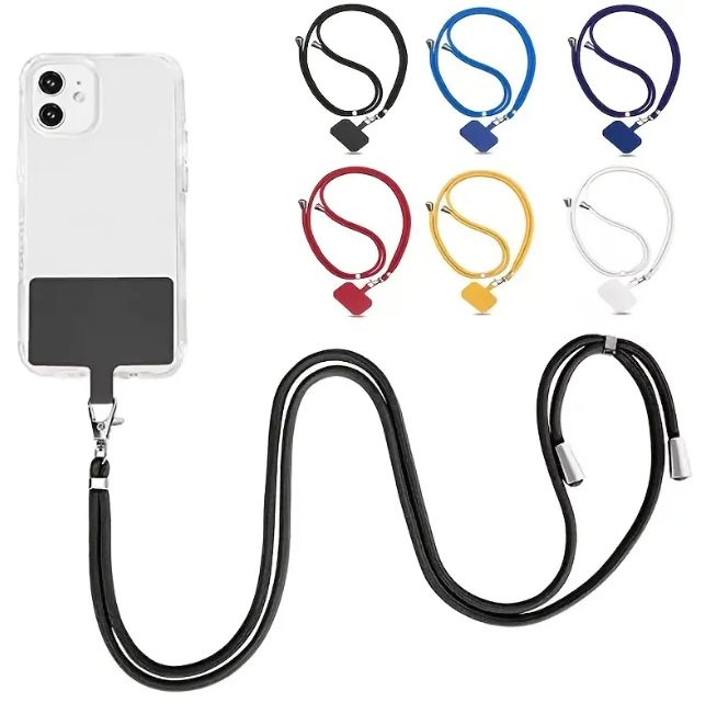 [5Pcs] Universal Mobile Phone Lanyard Adjustable Hanging Neck Strap With Patch