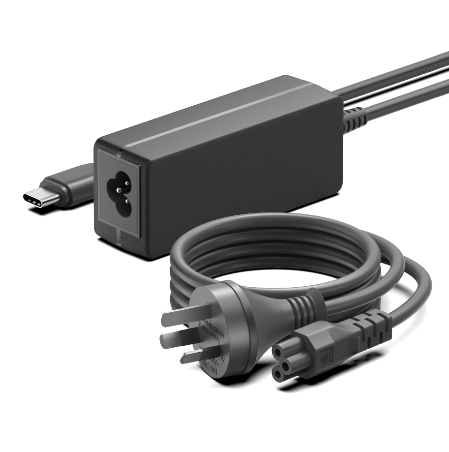 USP 240W USB-C GaN Charger + USB-C Cable- Black Compact Laptop Charger
