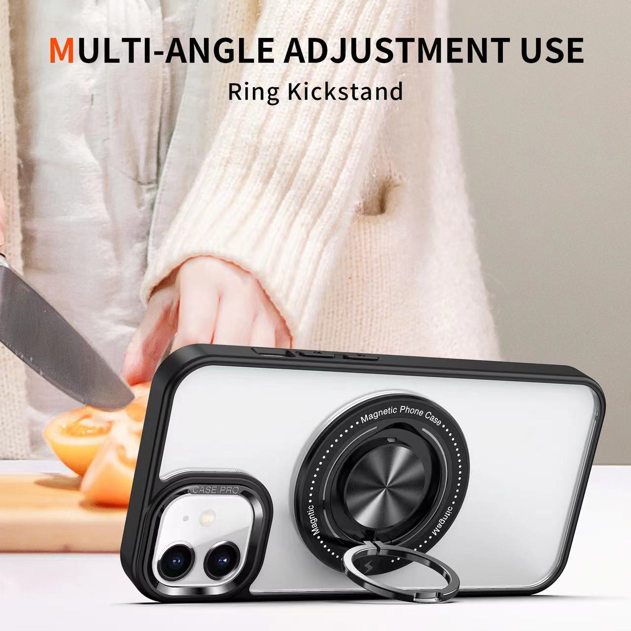USP Case For iPhone 17 Pro Ring Holder Case Compatible With Magsafe