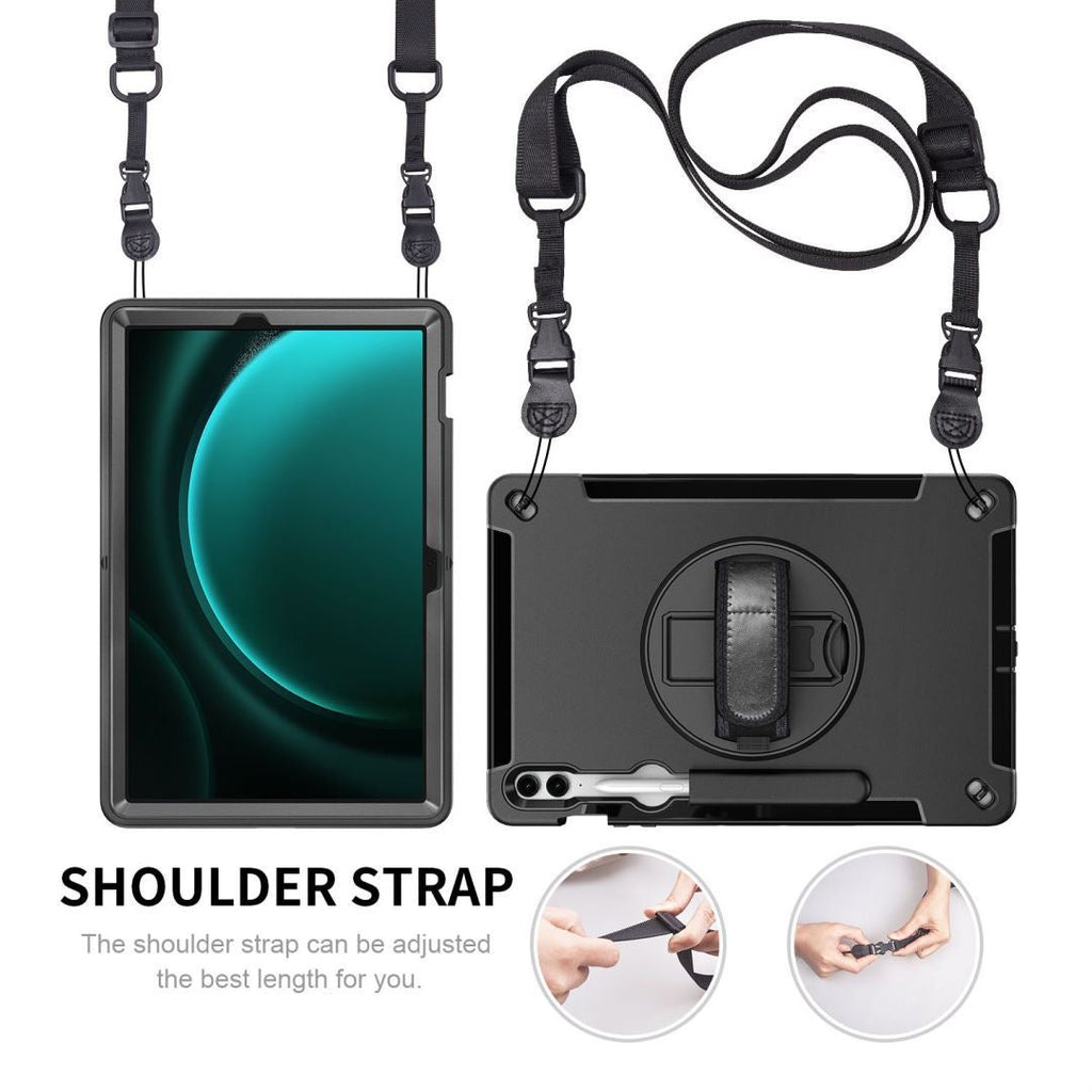 Rugged Case with Pen Holder for Galaxy Tab S9Plus /S10Plus/S9FE Plus (SM-X810) (12.4")