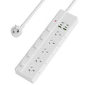 16-in-1 Surge Protected Power Board with 10 AC Outlets & 6 USB Ports