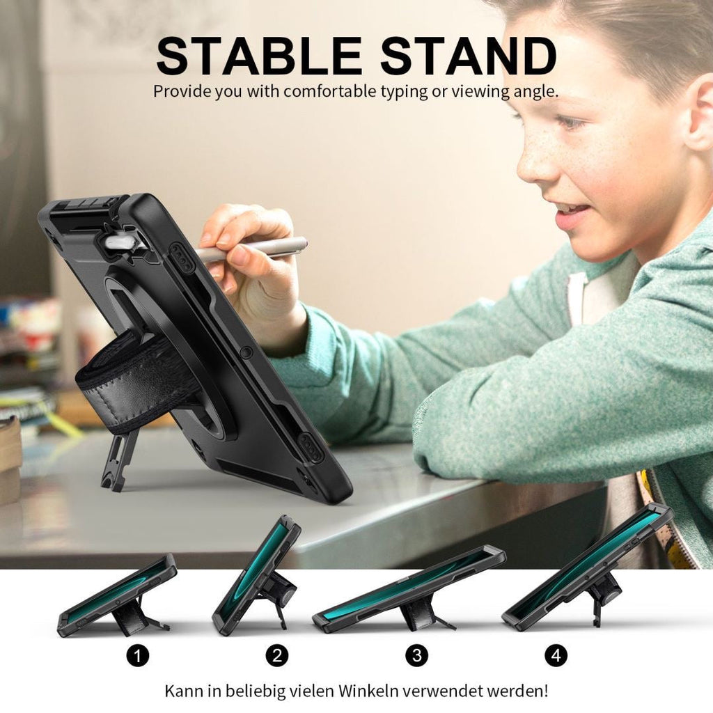 Rugged Case with Pen Holder for Galaxy Tab S9Plus /S10Plus/S9FE Plus (SM-X810) (12.4")