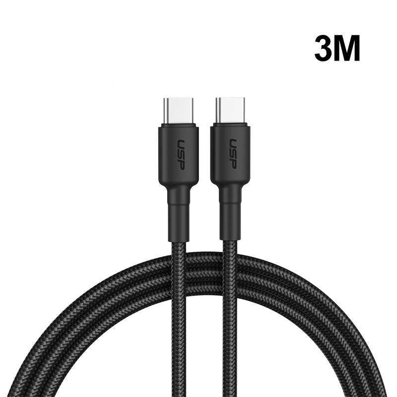 3M BoostUp Cafule USB-C to USB-C Cable Charge & Connect Black USP