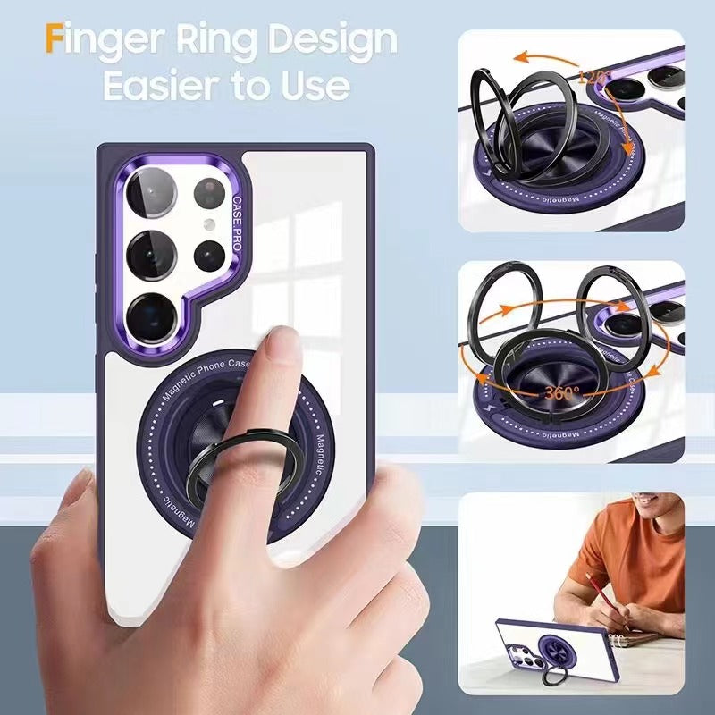 Phonix Case For Galaxy S24 Ultra Ring Holder Case Compatible With Magsafe