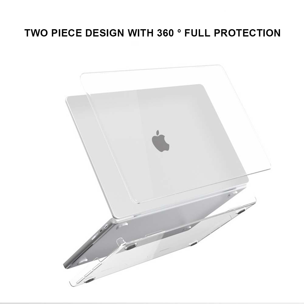 Hardshell Case for MacBook Air 13.6（M5/M4 2025/M3/M2)  Glassy Matte(Clear)