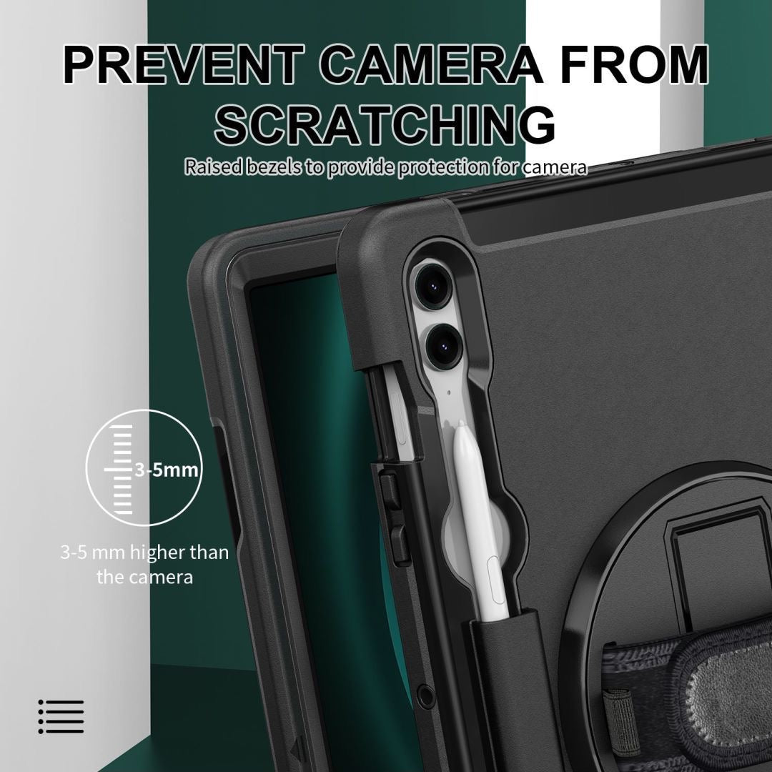 Rugged Case with Pen Holder for Galaxy Tab S9Plus /S10Plus/S9FE Plus (SM-X810) (12.4")