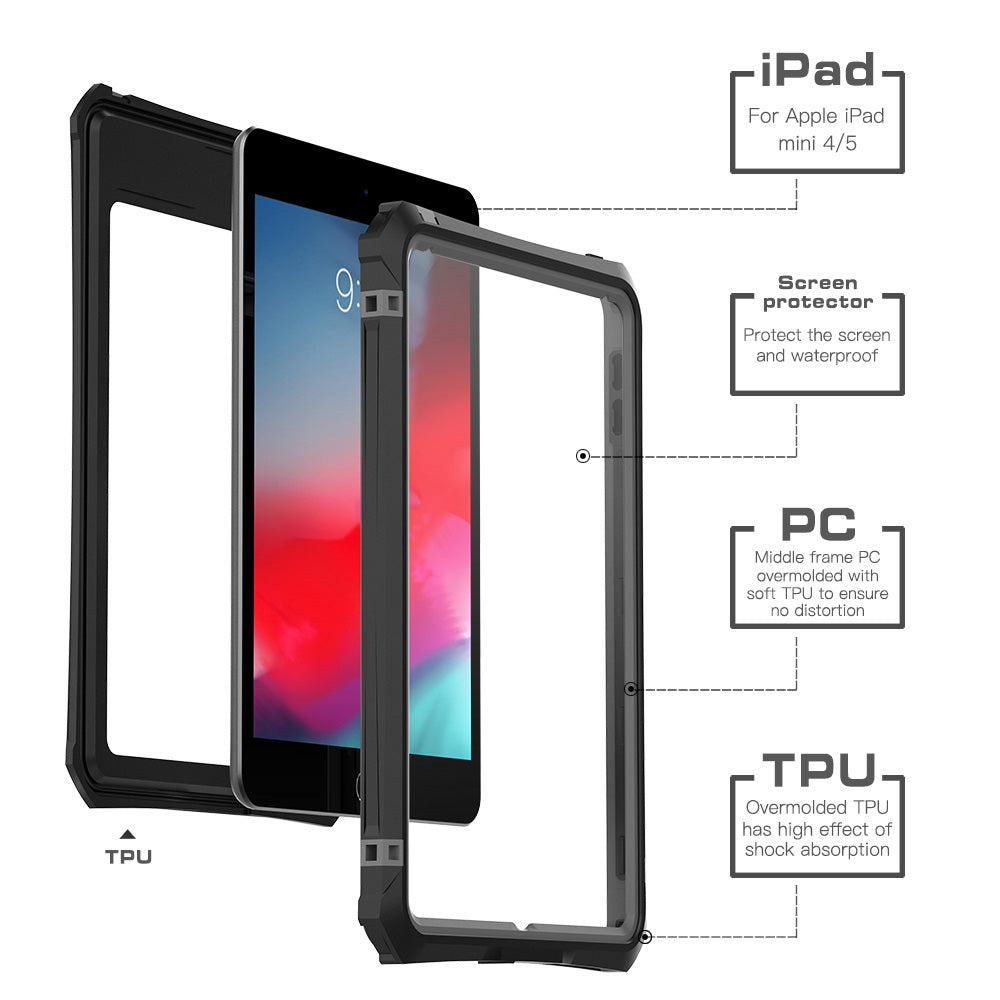Waterproof Case with Pen Holder for iPad Mini 4 / 5 Generic
