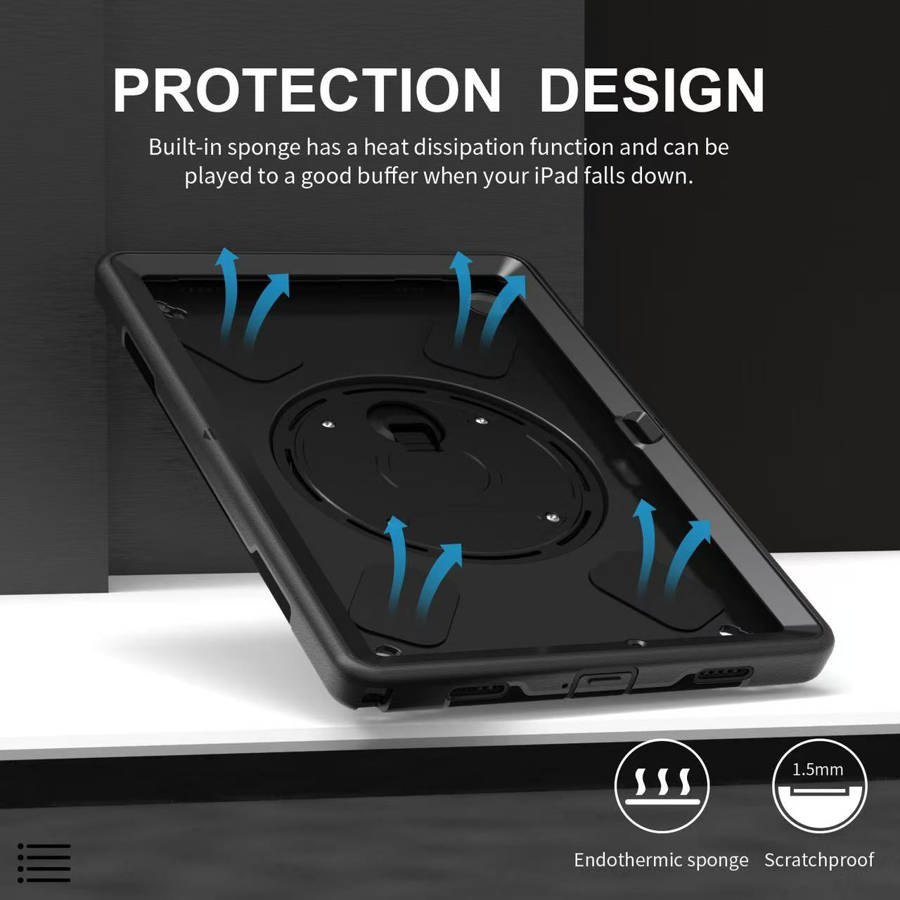 Rugged Case with Pen Holder Screen-Less for Galaxy Tab A9 Plus 11" Generic