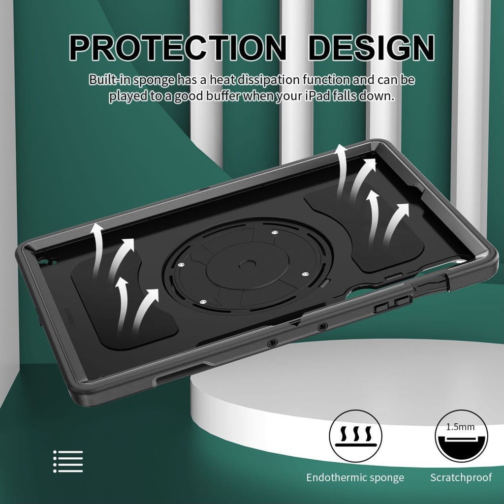 Rugged Case with Pen Holder for Galaxy Tab S9Plus /S10Plus/S9FE Plus (SM-X810) (12.4")