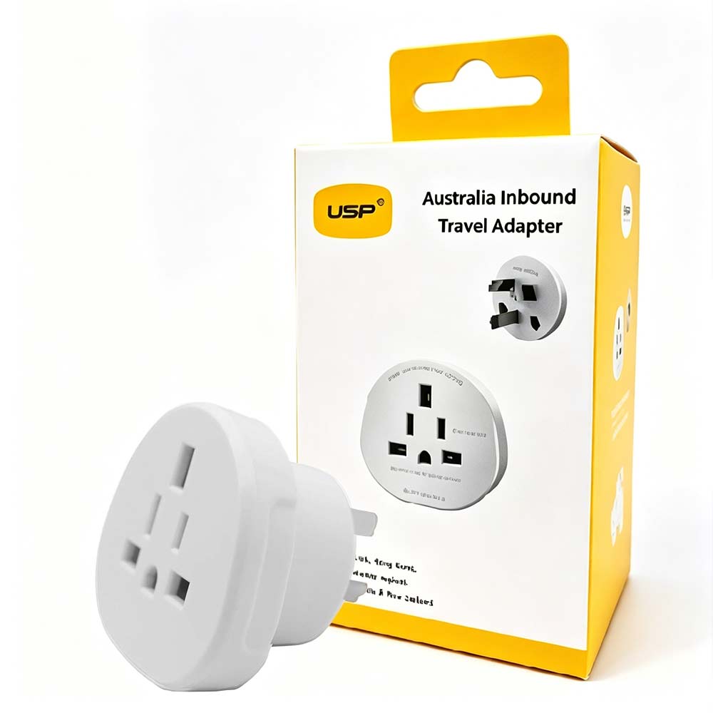 Inbound Travel Adapter UK & USA Slim SAA certification (Australia Inbound)