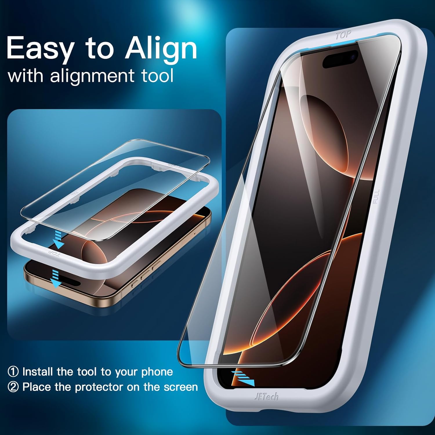 USP Armor Glass Screen Protector For iPhone 15 Pro Full Cover (1  Piece/Box)