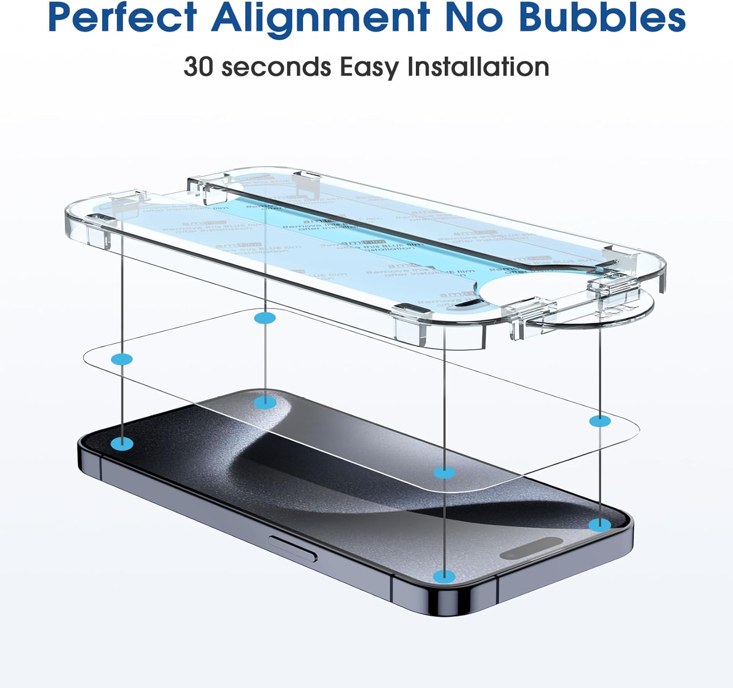 USP Easy Align Dust-free Tray Screen Protector For iPhone 13 Pro Max / 14 Plus Full Cover (1  Piece/Box)
