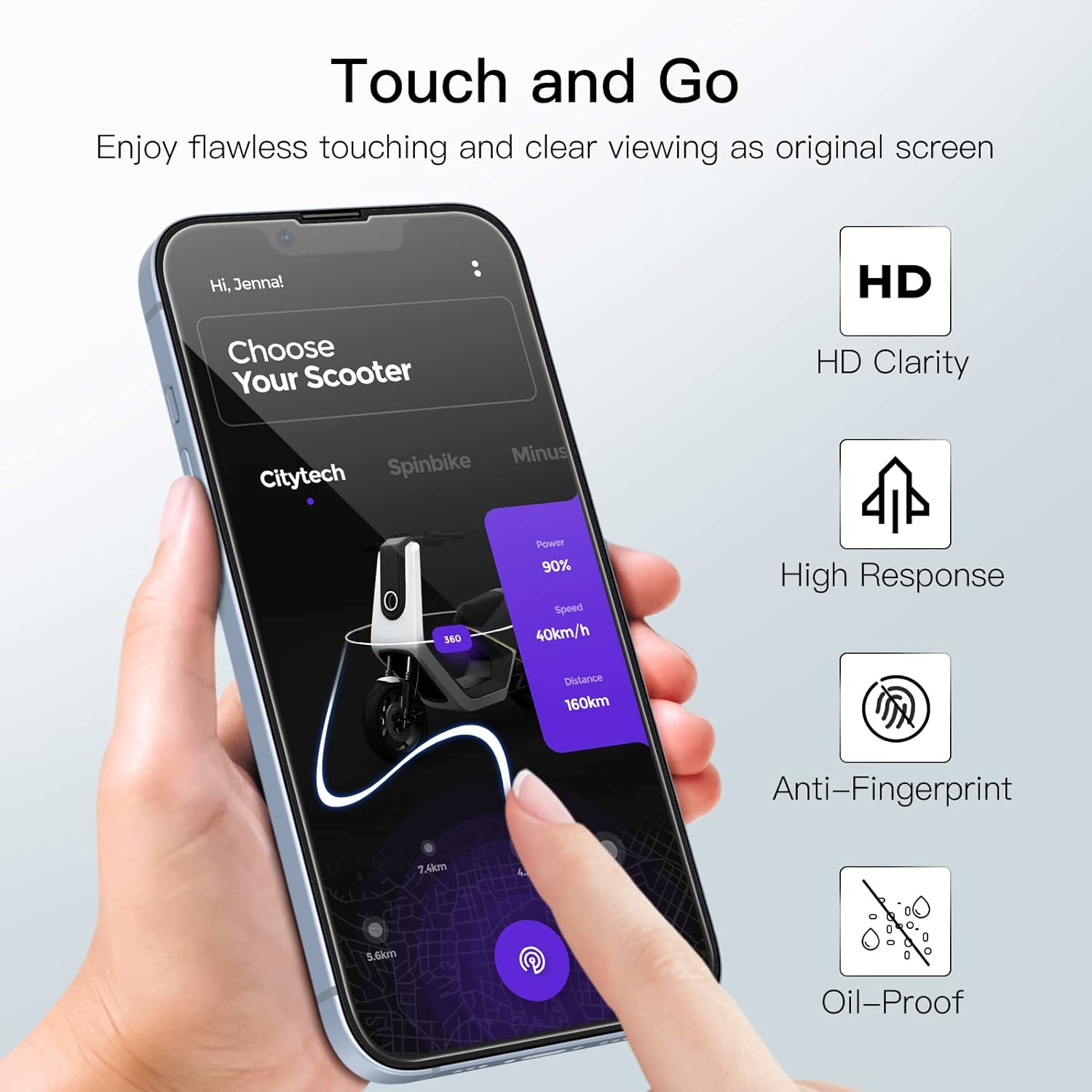 USP Clear Screen Protector For iPhone 17 / 17 Pro / 16 Pro (10 PCS/Box)