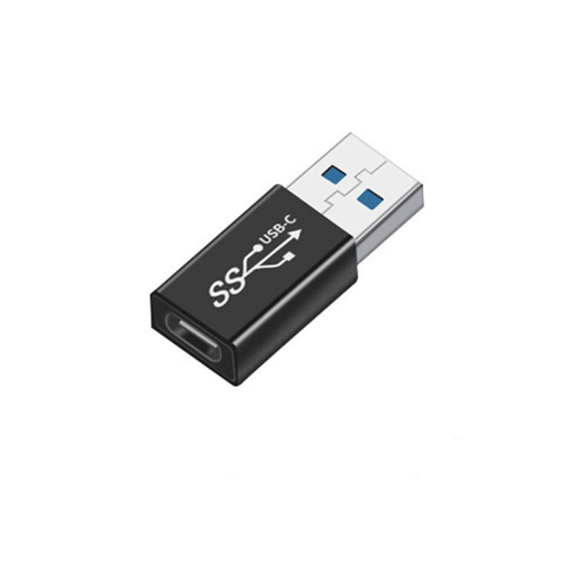 Mini OTG Adaptor USB-A Male to USB-C Female 3.1 Converter Black