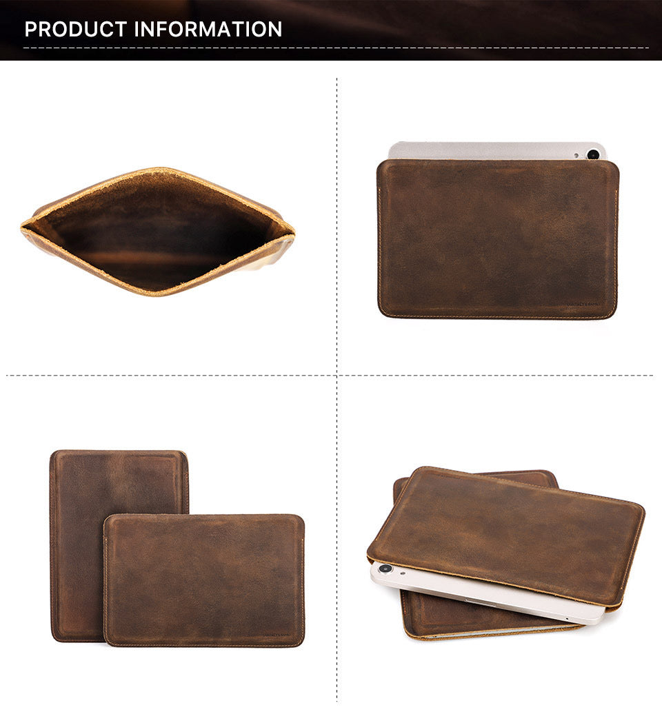 Genuine Leather iPad Sleeve for iPad Mini (7.9") (5th/4th/3rd/2nd/1sth Gen) / iPad Mini (8.3") (6th Gen) Case