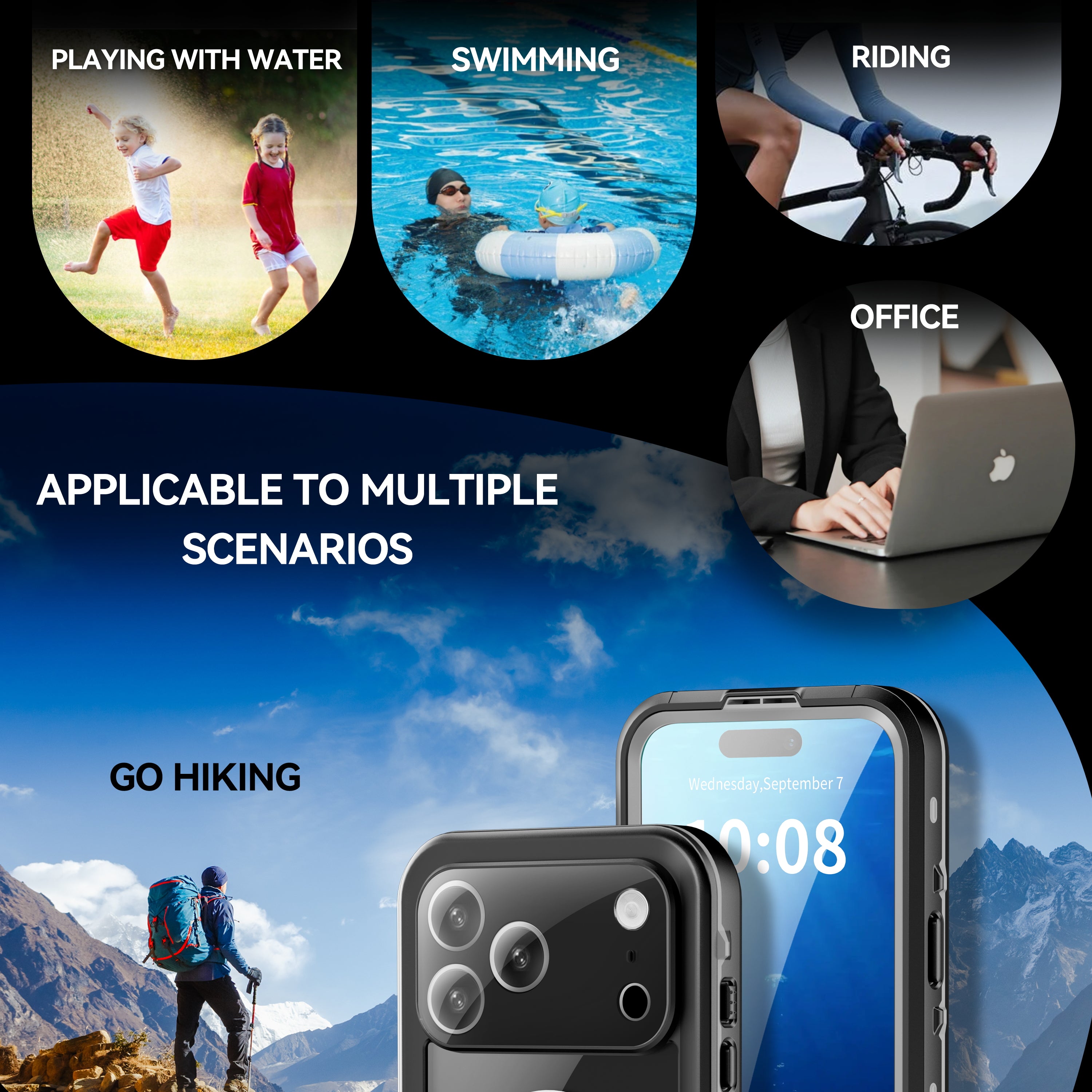 USP Apple iPhone 17 Pro Max WaterProof Case Black