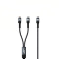 2 in 1 USB-C to Lighting + USB-C  Super Fast Charging Cable 100W  Nylon Braided Cable 1.2M USP