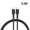 0.2M BoostUp Cafule USB-C to USB-C Cable Charge & Connect Black USP