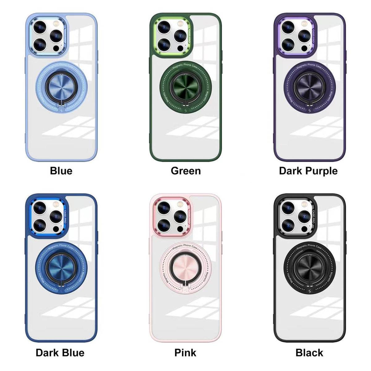 Phonix Case For iPhone 16 Pro Ring Holder Case Compatible With Magsafe