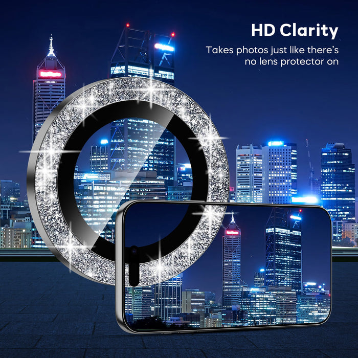 USP Camera Lens Protector For iPhone 17 Pro / 17 Pro Max Crystal Style Individual Ring Cover (Tempered Glass)