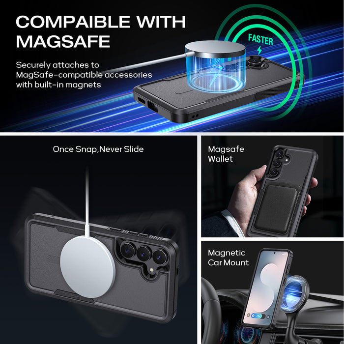 USP Case For Galaxy S26Plus Black Armor Light Case Compatible With Magsafe